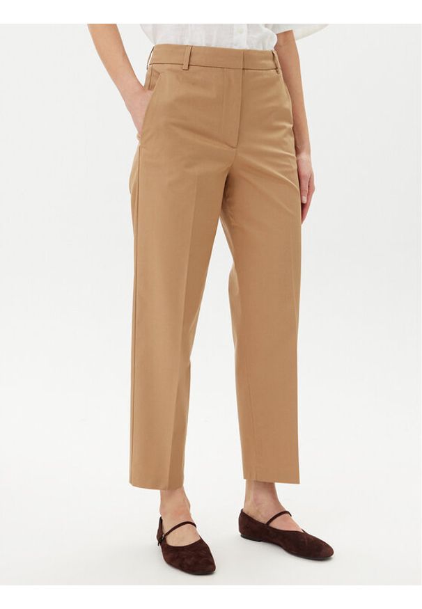 TOMMY HILFIGER - Tommy Hilfiger Chinosy WW0WW40504 Beżowy Regular Fit. Kolor: beżowy. Materiał: bawełna