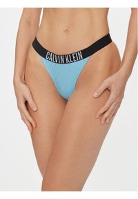 Calvin Klein Swimwear Dół od bikini KW0KW02019 Niebieski. Kolor: niebieski. Materiał: syntetyk