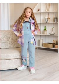 Sinsay - Kurtka koszulowa z Myszką Minnie - fioletowy. Typ kołnierza: kołnierzyk klasyczny. Kolor: fioletowy. Materiał: dzianina. Wzór: motyw z bajki. Styl: klasyczny #1