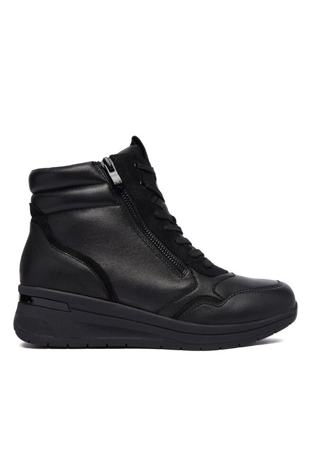 Sneakersy Caprice. Kolor: czarny