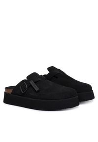 D.Franklin Klapki DFSH414005 Czarny. Kolor: czarny. Materiał: skóra, zamsz #5