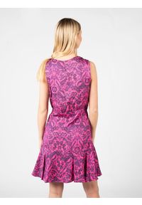 Pinko Sukienka "Adele" | 1G183V A016 | Kobieta | Różowy, Fioletowy. Okazja: na spotkanie biznesowe. Kolor: fioletowy, różowy, wielokolorowy. Materiał: wiskoza. Typ sukienki: kopertowe. Styl: elegancki, biznesowy #4