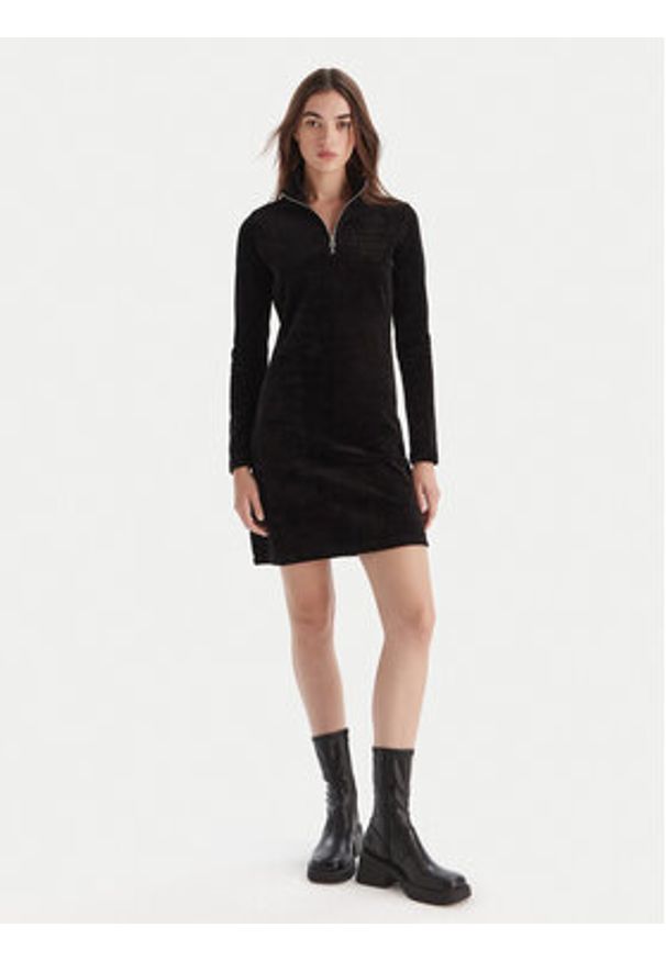 Hugo - HUGO Sukienka codzienna Napensio 50549677 Czarny Regular Fit. Okazja: na co dzień. Kolor: czarny. Materiał: bawełna. Typ sukienki: proste. Styl: casual