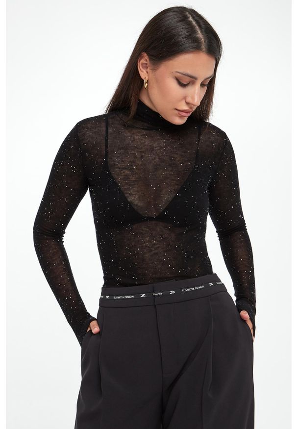 Pinko - Golf damski wełniany Moss PINKO. Typ kołnierza: golf. Materiał: wełna