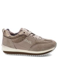 Beżowe Sneakersy Anekke Modne Obuwie Damskie W Prezencie Ze Skarpetkami. Okazja: na co dzień. Kolor: beżowy. Materiał: tkanina, zamsz, materiał. Styl: casual, elegancki #3