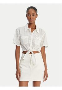 Guess Koszula W6GHA3 WO331 Biały Regular Fit. Kolor: biały. Materiał: bawełna #1