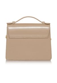 Ochnik - Skórzana listonoszka damska. Kolor: beżowy. Materiał: skórzane #2