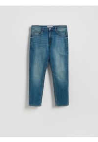 Reserved - Jeansy carrot slim z efektem sprania - indigo jeans