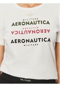 Aeronautica Militare T-Shirt 232TS2165DJ496 Biały Regular Fit. Kolor: biały. Materiał: bawełna