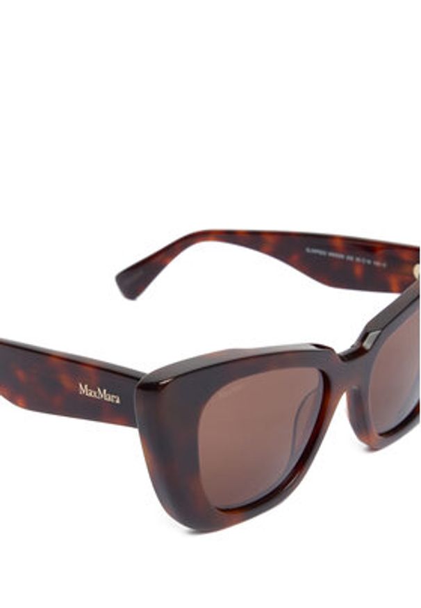 Max Mara Okulary przeciwsłoneczne Glimpse5 MM0099 52E Brązowy. Kolor: brązowy