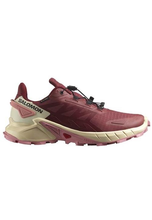salomon - Buty do biegania damskie Salomon Supercross 4 Gtx. Kolor: czerwony. Materiał: materiał, syntetyk. Szerokość cholewki: normalna