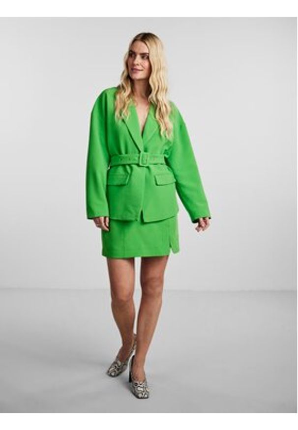 YAS Marynarka Clasma 26029697 Zielony Regular Fit. Kolor: zielony. Materiał: syntetyk
