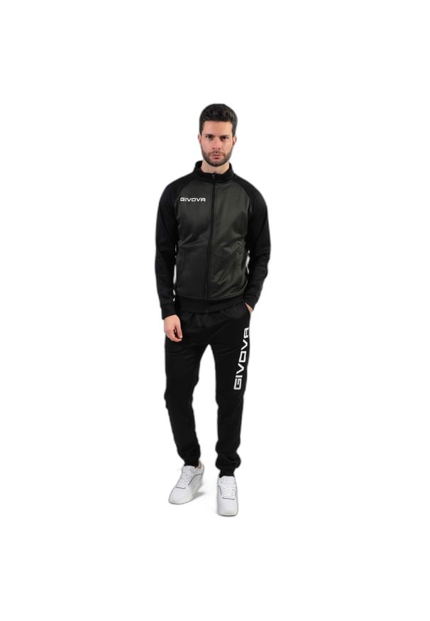 Dres polarowy Givova Cuba. Kolor: wielokolorowy, czarny, zielony. Materiał: polar, dresówka