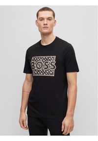 BOSS - Boss T-Shirt 50489334 Czarny Regular Fit. Kolor: czarny. Materiał: bawełna