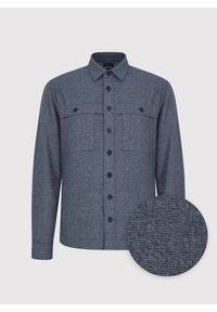 Pako Lorente - PAKO LORENTE - Granatowa koszula overshirt. Okazja: na co dzień. Kolor: niebieski. Materiał: bawełna. Długość rękawa: długi rękaw. Długość: długie. Styl: casual #6