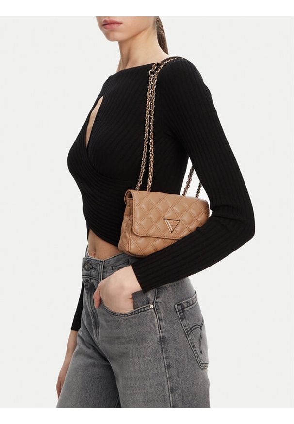 Guess Torebka HWQG87 48740 Beżowy. Kolor: beżowy. Materiał: skórzane