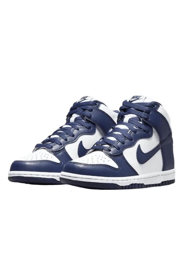 Buty do chodzenia dla dorosłych Nike Dunk High Midnight Navy. Kolor: biały. Sport: turystyka piesza