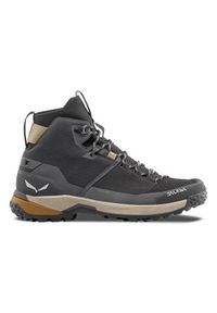 Buty trekkingowe męskie Salewa Puez Knit Mid Powertex. Wysokość cholewki: za kostkę. Kolor: czarny. Materiał: nylon. Szerokość cholewki: normalna