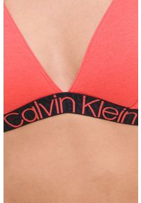 Calvin Klein Underwear Biustonosz kolor różowy. Kolor: pomarańczowy. Materiał: poliester, włókno. Rodzaj stanika: odpinane ramiączka