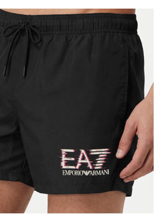 EA7 Emporio Armani Szorty kąpielowe 7M001678 AF21069 UC001 Czarny Regular Fit. Kolor: czarny. Materiał: syntetyk