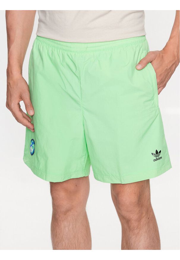 Adidas - adidas Szorty sportowe Happy Earth HI2964 Zielony Regular Fit. Kolor: zielony. Materiał: syntetyk. Styl: sportowy