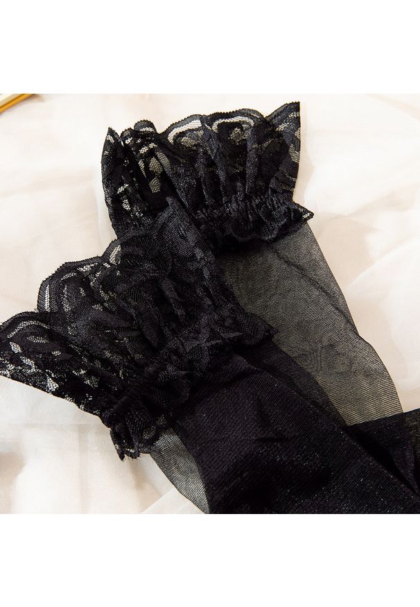 Intica - Body koronkowe z regulowanymi ramiączkami na specjalne okazje Savanah. Kolor: czarny. Materiał: koronka. Wzór: koronka