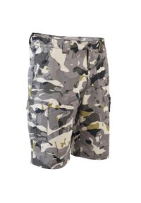 SOLOGNAC - Bermudy Solognac 500 camo woodland V1 LTD. Kolor: szary. Materiał: poliester, materiał, bawełna. Sport: outdoor #1