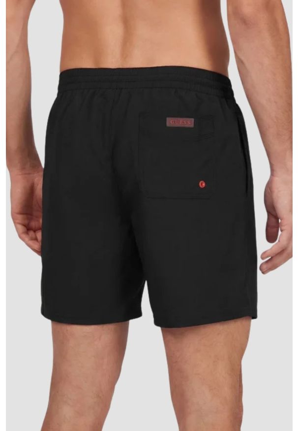 Guess - GUESS Czarne męskie kąpielówki New Basic, Rozmiar XL. Kolor: czarny