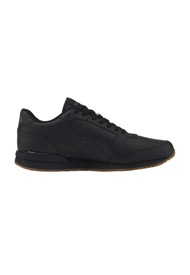 Puma - Męskie Skórzane Buty Treningowe St Runner V3. Kolor: czarny. Materiał: skóra. Sport: turystyka piesza