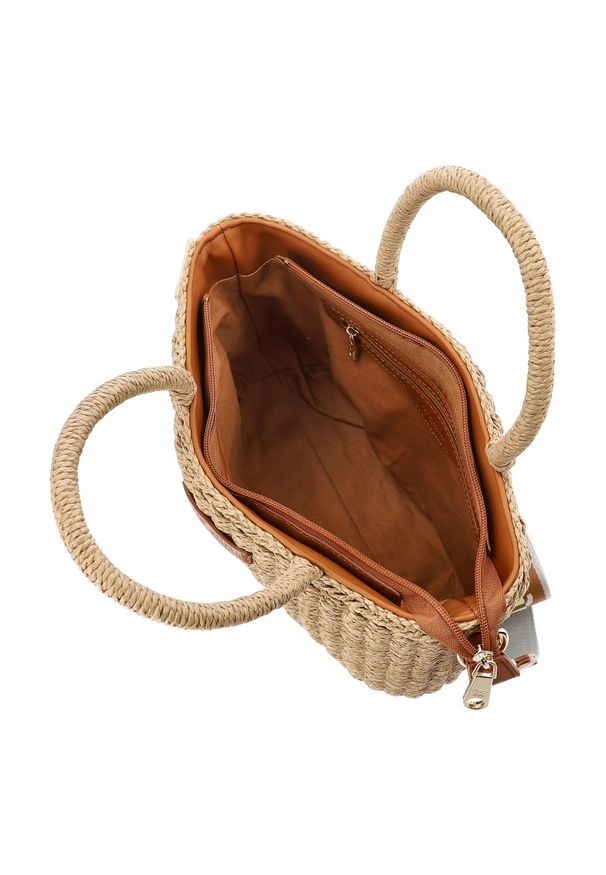 Brązowa Torebka Pepe Moll Modny Kuferek Damski. Kolor: brązowy. Sezon: lato. Materiał: skórzane. Styl: casual, wakacyjny