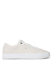 TOMMY HILFIGER - Tommy Hilfiger Tenisówki Th Hi Vulc Core Low Canvas FM0FM04686 Beżowy. Kolor: beżowy. Materiał: materiał #1