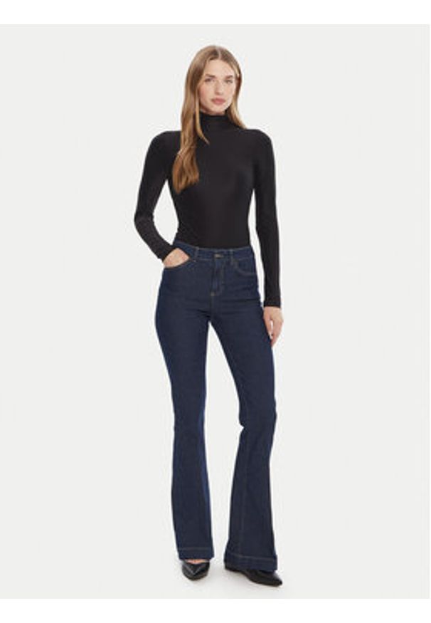 Rinascimento Jeansy CFC0125300003 Granatowy Flare Fit. Kolor: niebieski