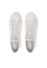 Calvin Klein Sneakersy Low Top Lace Up Jaq Mono HM0HM01420 Biały. Kolor: biały #3