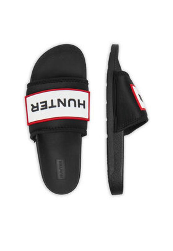 Hunter Klapki M-865993 Czarny. Kolor: czarny. Materiał: materiał