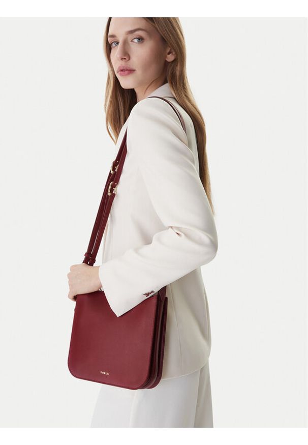 Furla Torebka Ava S WB01818 BX3104 CN CGQ00 Bordowy. Kolor: czerwony. Materiał: skórzane