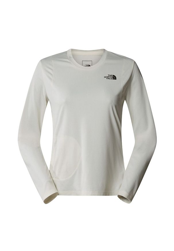 Koszulka damska The North Face Lightrange 0A883YQLI1 - zielone. Kolor: zielony. Materiał: materiał, poliester, bawełna. Długość rękawa: długi rękaw. Długość: długie. Wzór: nadruk