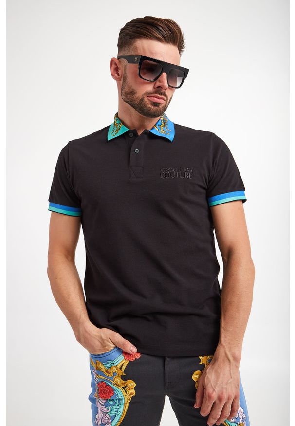 Versace Jeans Couture - Polo VERSACE JEANS COUTURE. Typ kołnierza: polo. Wzór: aplikacja