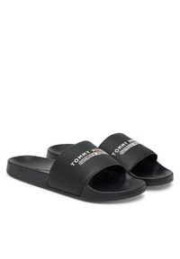 TOMMY HILFIGER - Tommy Hilfiger Klapki Raised Pool Slide FM0FM05761 Czarny. Kolor: czarny. Materiał: skóra #5