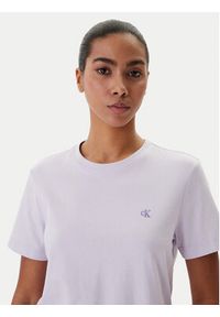 Calvin Klein Jeans T-Shirt Monogram LV047B224G Fioletowy Regular Fit. Kolor: fioletowy. Materiał: bawełna #2