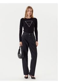 Guess Sweter W5YR23 Z2NQ2 Czarny Regular Fit. Kolor: czarny. Materiał: wiskoza #3