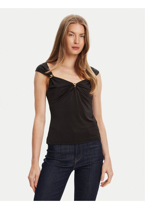 Marciano Guess Top 5YGP03 6259A Czarny Regular Fit. Kolor: czarny. Materiał: syntetyk