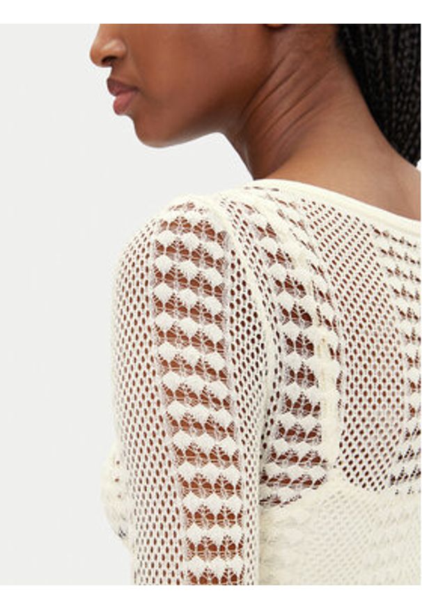 Marciano Guess Sukienka dzianinowa 5GGK45 5869Z Biały Regular Fit. Kolor: biały. Materiał: syntetyk