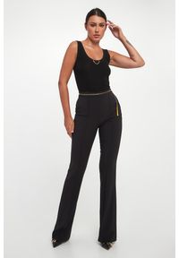 Elisabetta Franchi - Top damski prążkowany z jedwabiem ELISABETTA FRANCHI. Materiał: prążkowany, jedwab #2