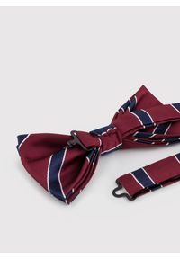 Pako Lorente - PAKO LORENTE – Bordowa mucha w pasy. Okazja: na wesele, na ślub cywilny. Kolor: czerwony. Styl: elegancki #4