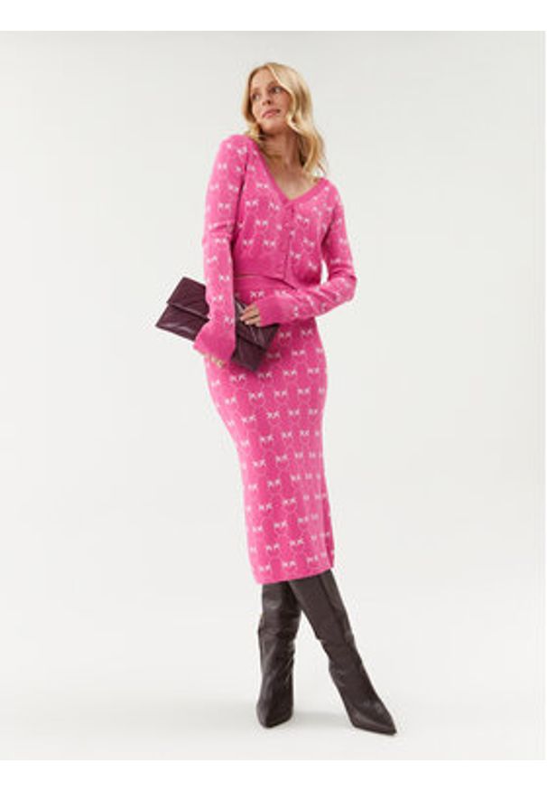 Pinko Spódnica ołówkowa 100211 A0IS Różowy Slim Fit. Kolor: różowy. Materiał: wiskoza