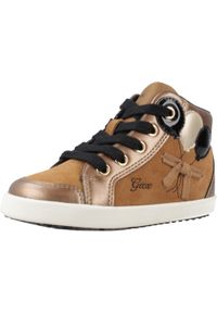 Geox - Buty GEOX B KILWI GIRL Brązowy. Kolor: brązowy. Materiał: syntetyk, tkanina, skóra. Sport: turystyka piesza