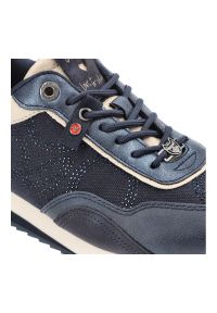 Granatowe Sneakersy Anekke Stylowe Obuwie Damskie. Okazja: na co dzień. Kolor: niebieski. Materiał: jeans, tkanina, zamsz #7