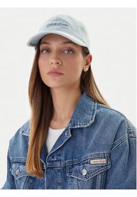 Calvin Klein Czapka z daszkiem Small Monogram LV04K5065G Niebieski. Kolor: niebieski. Materiał: bawełna #4