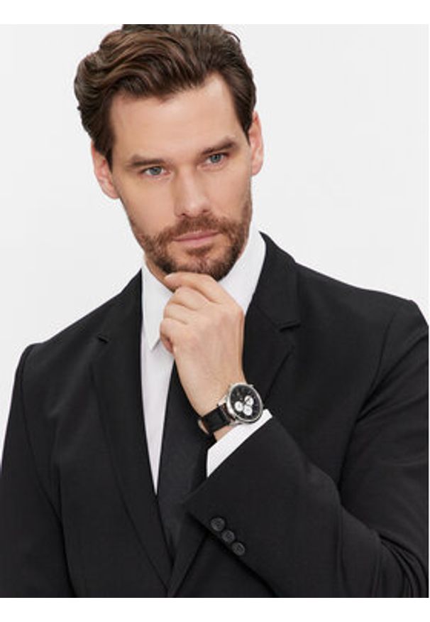 Armani Exchange Zegarek Dante AX1872 Czarny. Kolor: czarny. Materiał: skóra