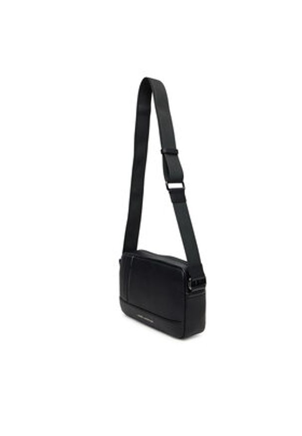 TOMMY HILFIGER - Tommy Hilfiger Saszetka Th Central Ew Reporter AM0AM13635 Czarny. Kolor: czarny. Materiał: skóra